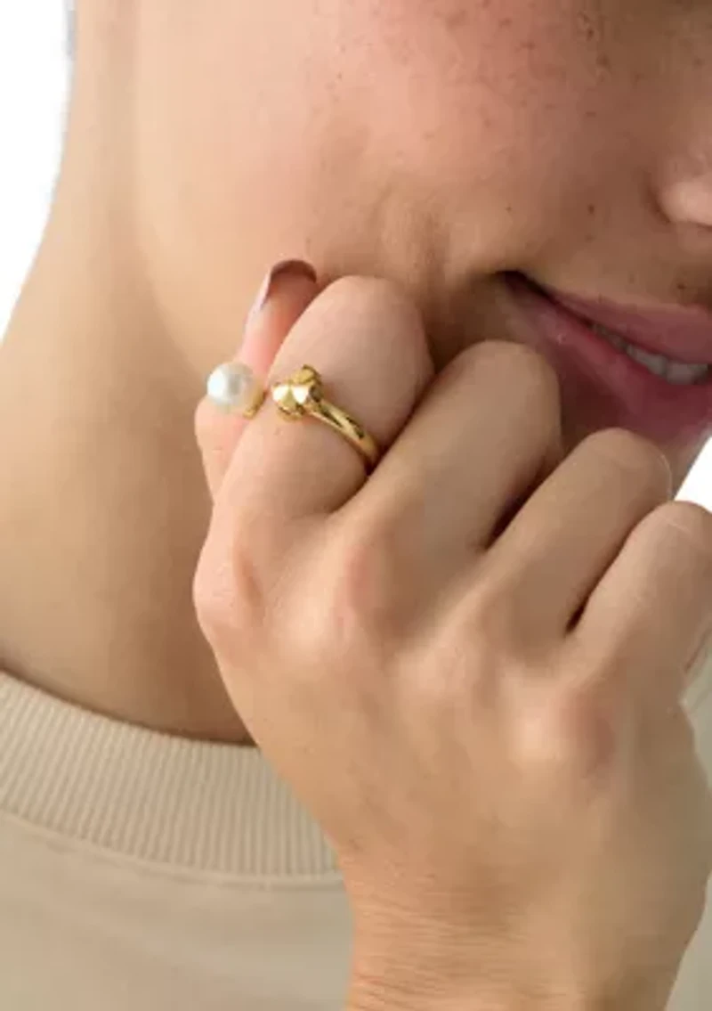 Clover Gold Tone Ring
