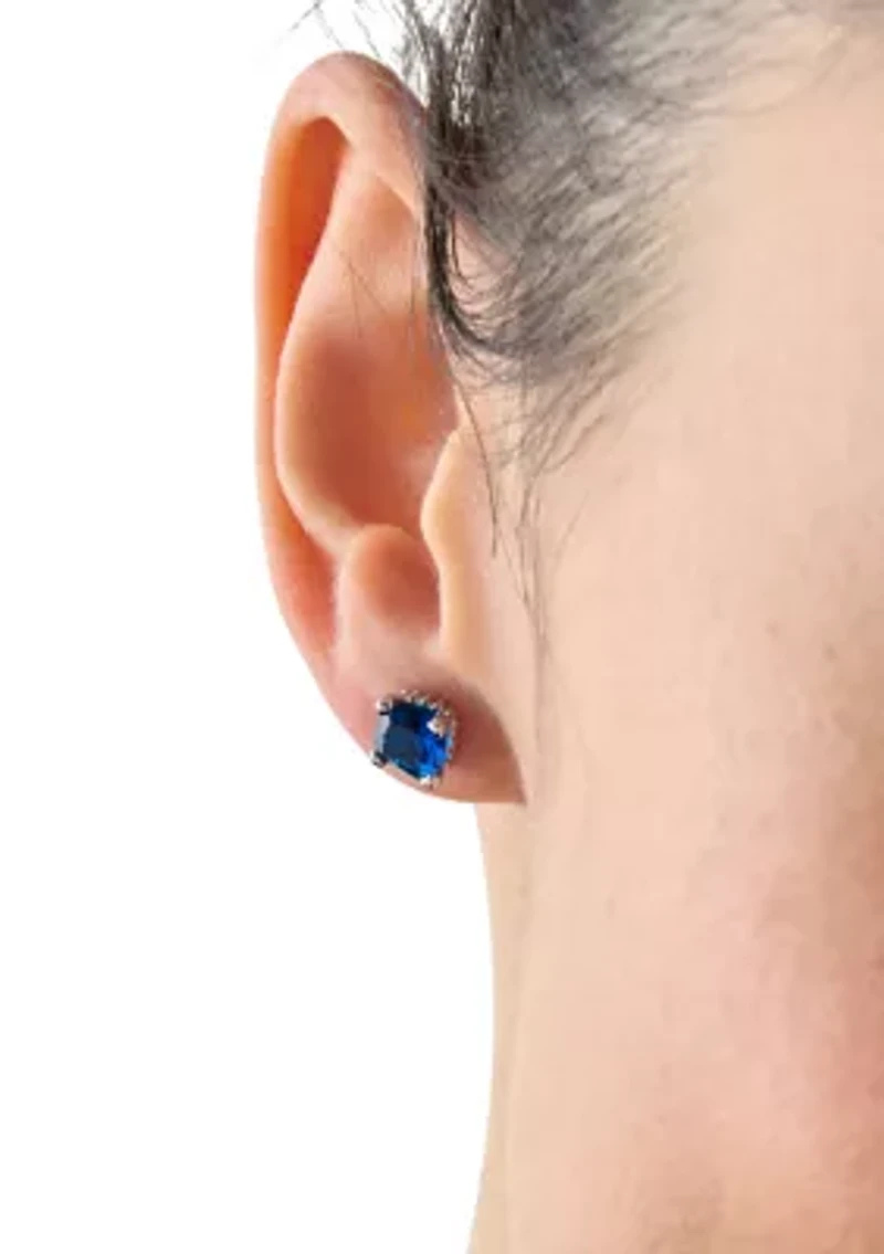 Square Crystal Stud Earrings