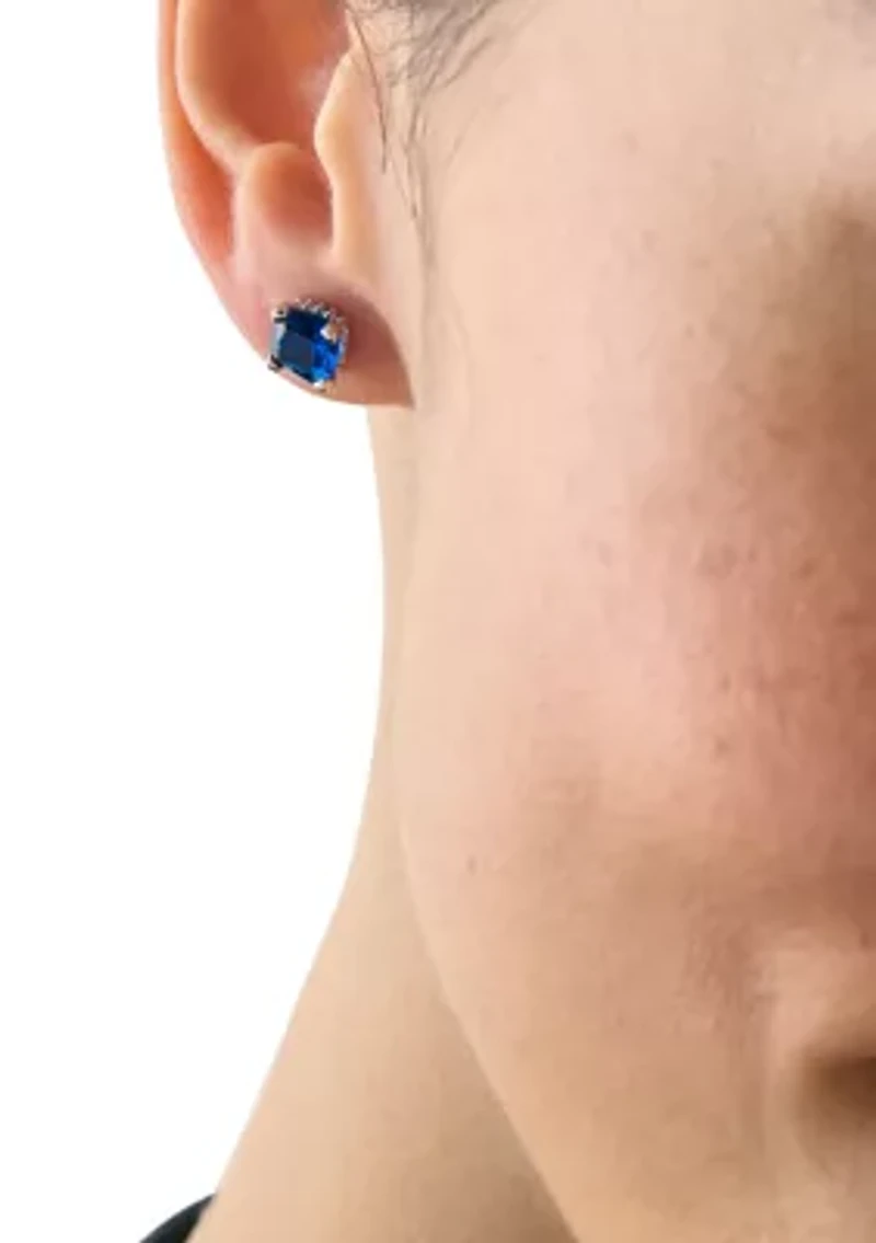 Square Crystal Stud Earrings