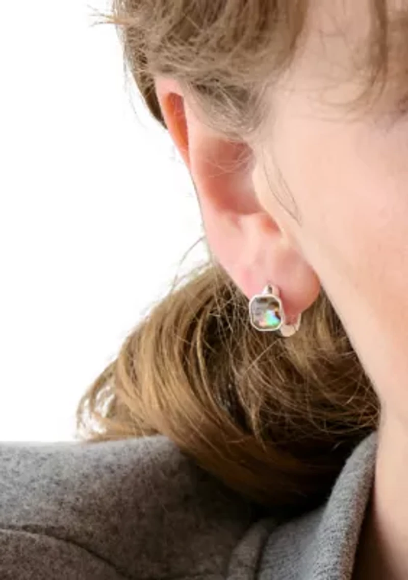 Asscher Huggie Earrings