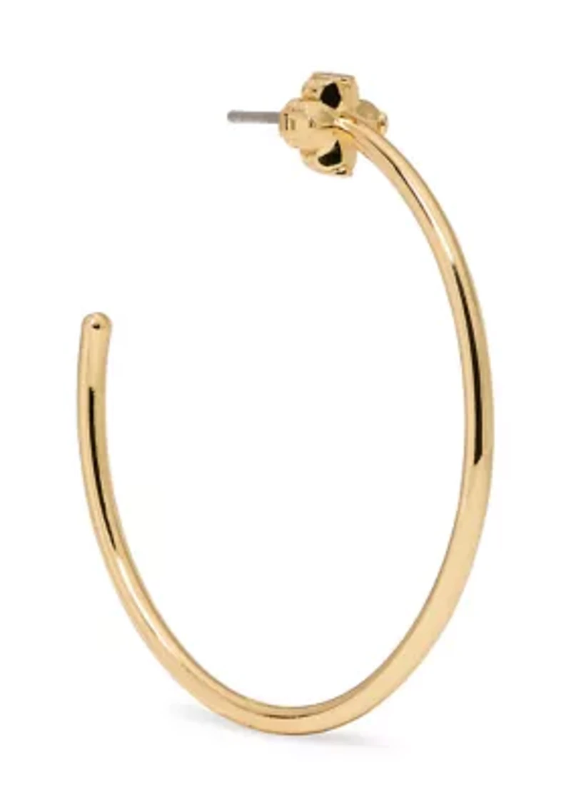 Flower Hoop Earrings