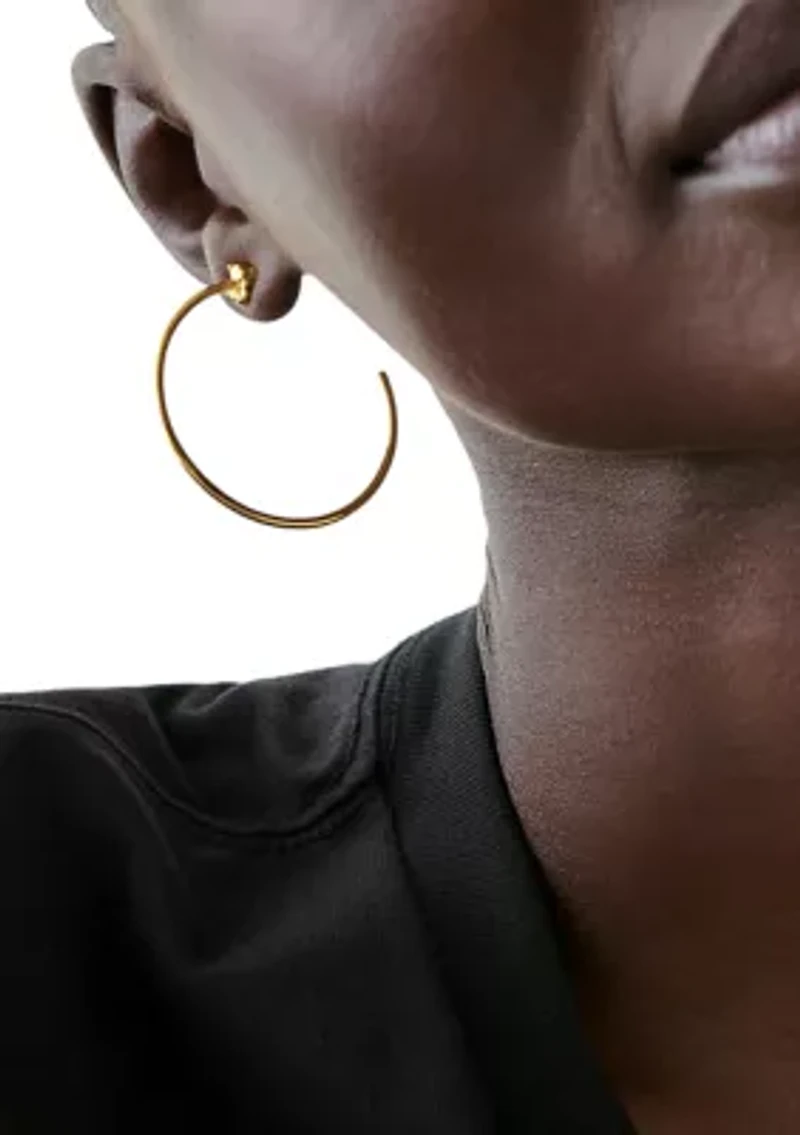 Flower Hoop Earrings