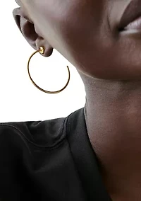 Flower Hoop Earrings