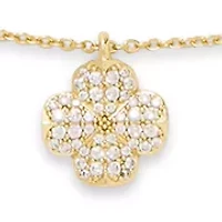 Spade Flower Pavé Mini Pendant Necklace