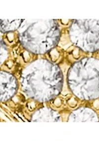 Spade Flower Pavé Mini Pendant Necklace