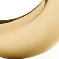 Heart Hoop Gold Tone Earrings