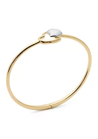 Heart Inside Heart Bangle Bracelet