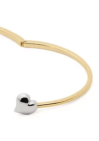 Heart Inside Heart Bangle Bracelet