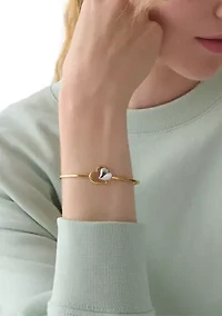 Heart Inside Heart Bangle Bracelet