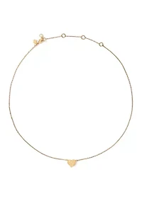 Heart Gold Tone Necklace