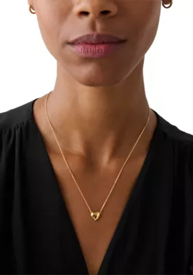 Heart Gold Tone Necklace