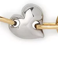 Heart Linked Two Tone Necklace