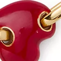 Red Stone Heart Link Chain Bracelet