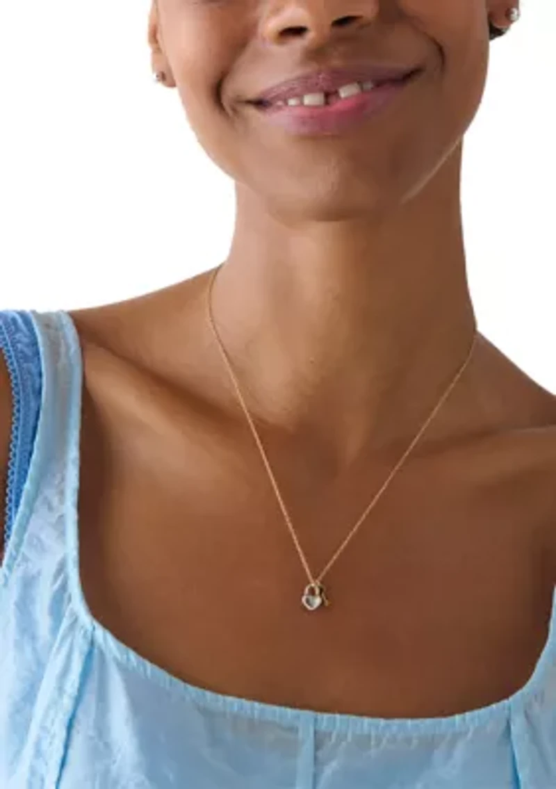Heart and Key Pendant Necklace
