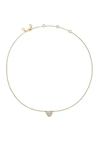 Pavé Heart Pendant Necklace