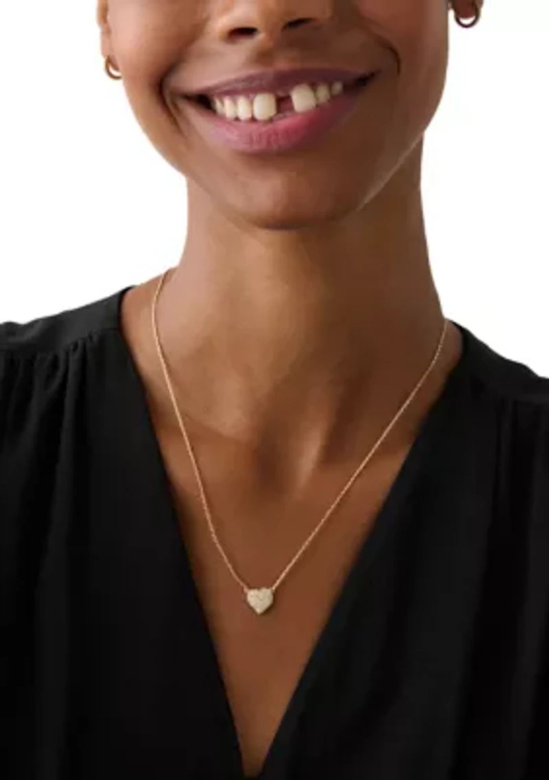 Pavé Heart Pendant Necklace