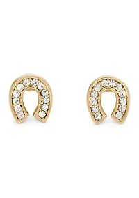 Pavé Horseshoe Studs