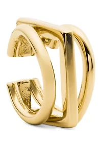 Gold Tone Huggie Clip Earrings