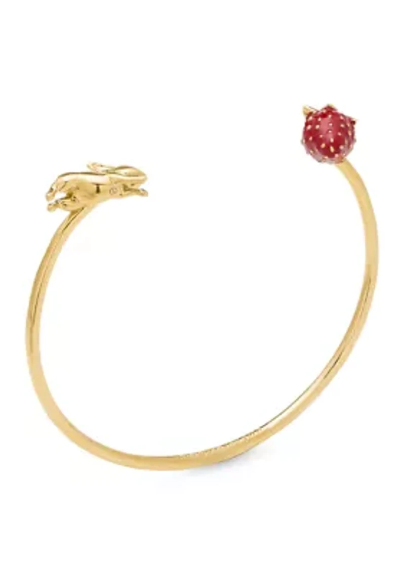 Strawberry Bunny Cuff Bracelet