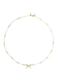 Pearl Bow Scatter Necklace