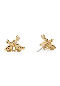 Double Bunny Stud Earrings