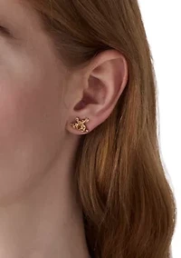 Double Bunny Stud Earrings