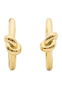 Sailor's Knot Huggie Earrings