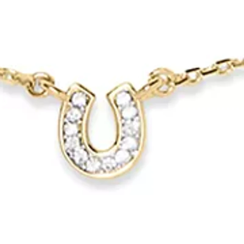 Pavé Horseshoe Pendant Necklace