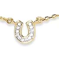 Pavé Horseshoe Pendant Necklace