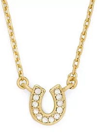 Pavé Horseshoe Pendant Necklace