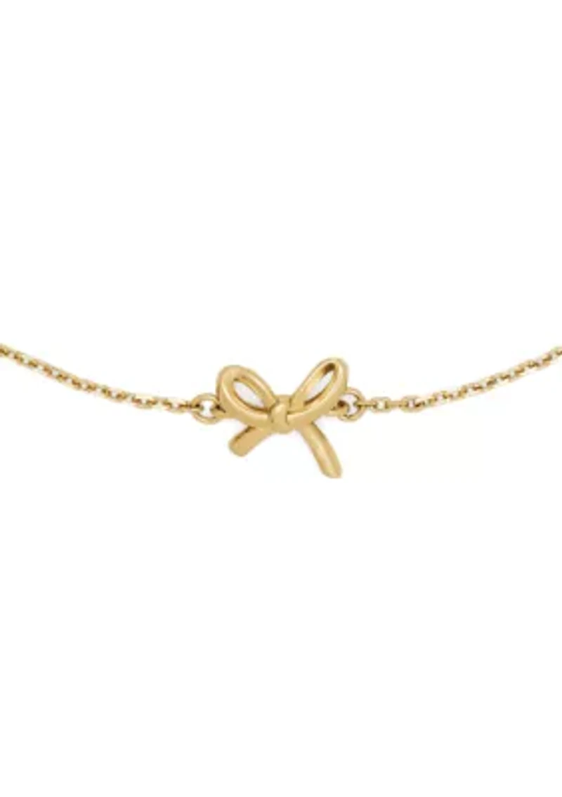 Girlie Pearlie Mini Bow Chain Bracelet