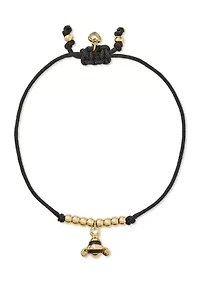 Bee Pendant Cord Bracelet
