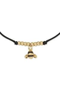 Bee Pendant Cord Bracelet