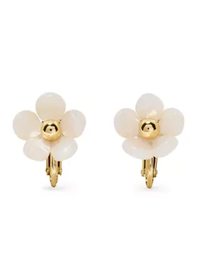 White Petal Flower Earrings