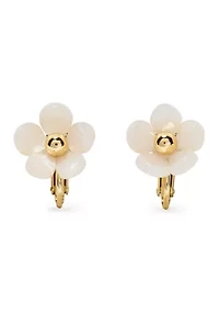 White Petal Flower Earrings