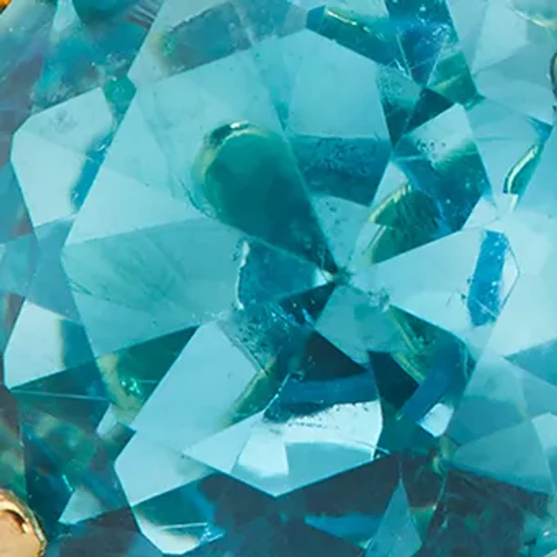 Aquamarine Round Earrings
