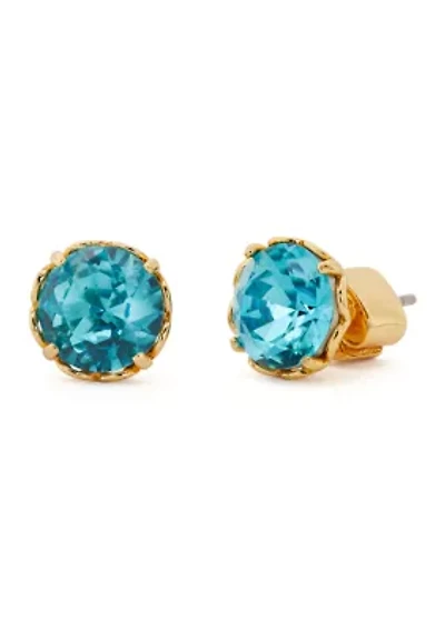 Aquamarine Round Earrings