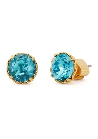 Aquamarine Round Earrings