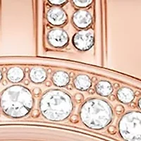 Harlowe Three Hand Rose Gold Tone Stainless Steel Watch