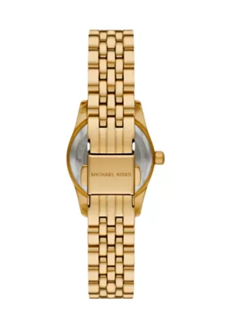 Gold Metal Band Crystal Face Watch