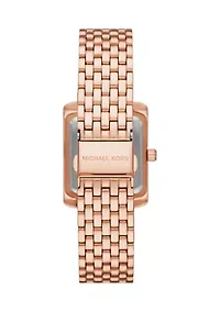 Women Rose Gold Stainless Steel Crystal Watch