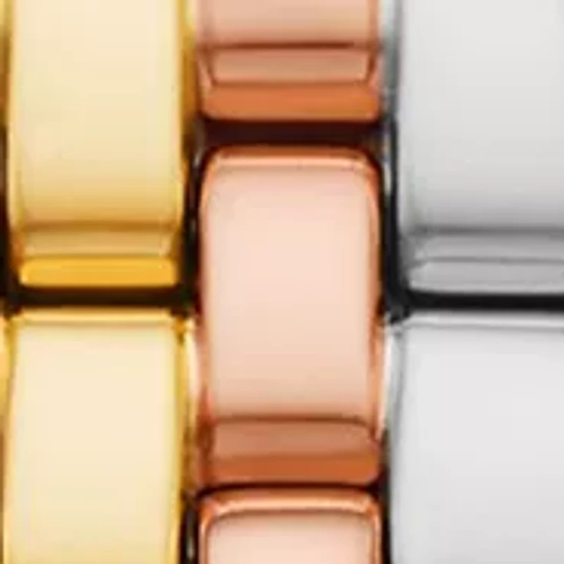 Women's Tri Tone Stainless Steel Watch