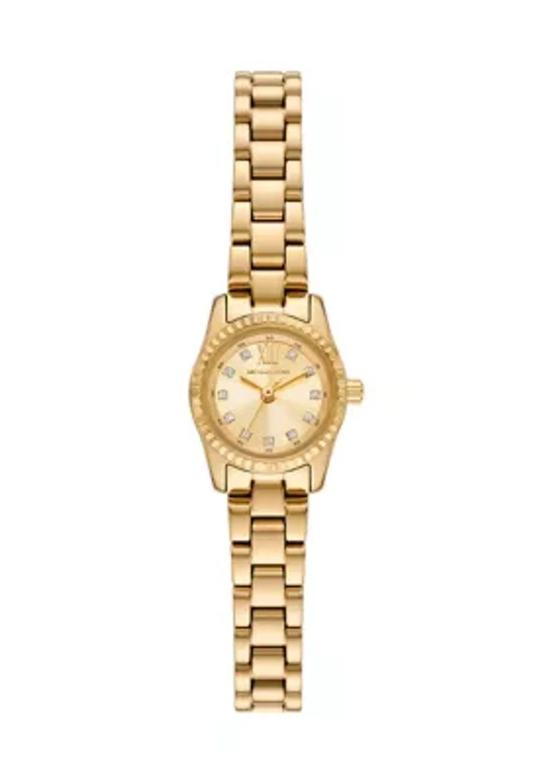 Gold Tone Micro Lexington Bracelet Watch