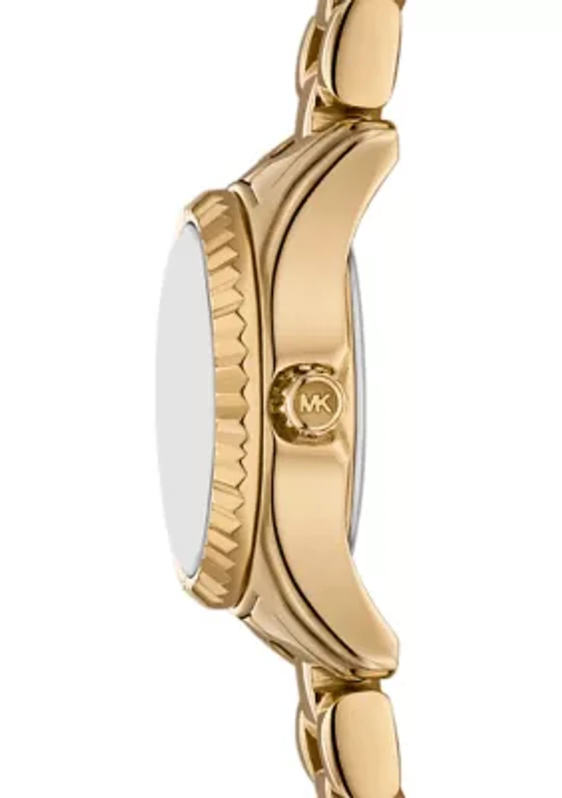 Gold Tone Micro Lexington Bracelet Watch
