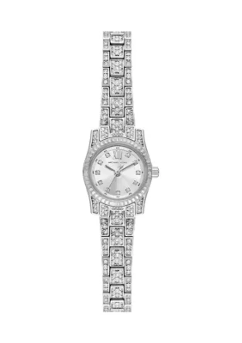 Silver Tone Pavé Micro Lexington Bracelet Watch