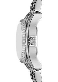 Silver Tone Pavé Micro Lexington Bracelet Watch