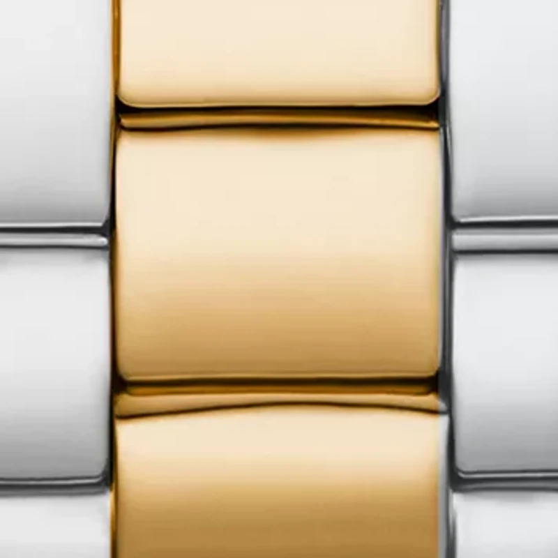 White Gold Tone Analog Watch