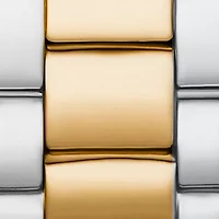 White Gold Tone Analog Watch