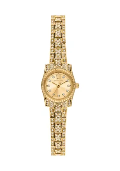 Ladies Pavé Gold Tone Micro Lexington Watch
