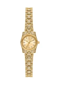 Ladies Pavé Gold Tone Micro Lexington Watch
